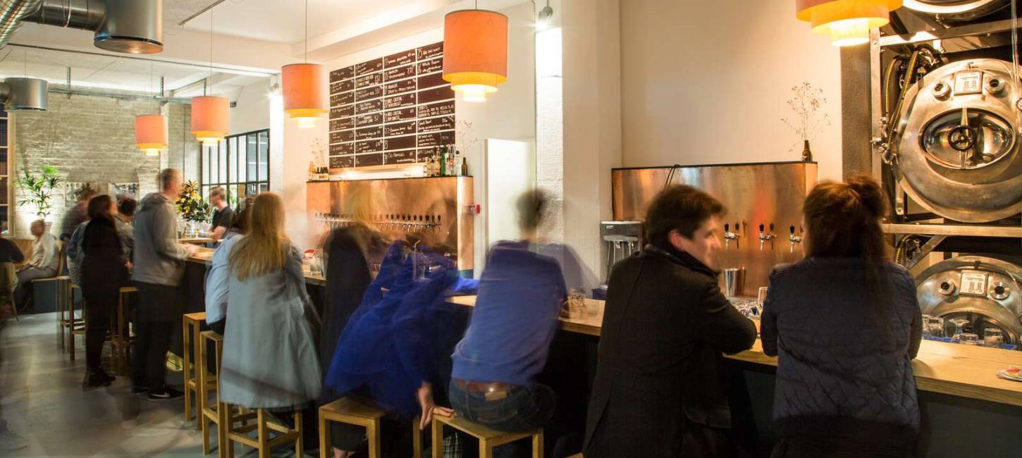 Beer bar and brewery BRUS in Nørrebro, Copenhagen