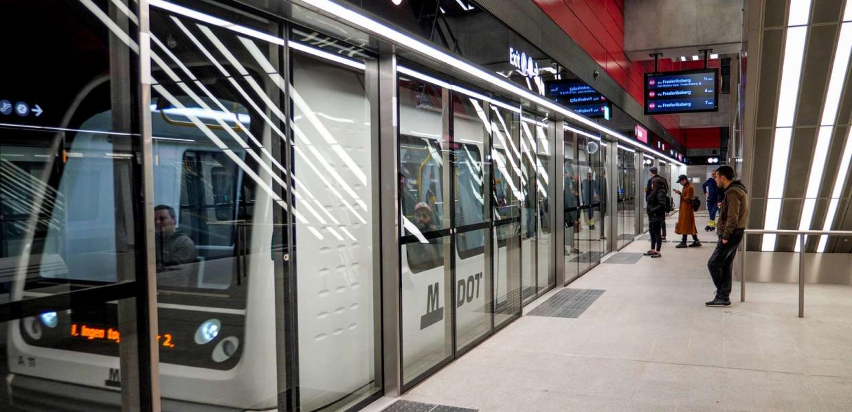 Metro station in Copenhagen 