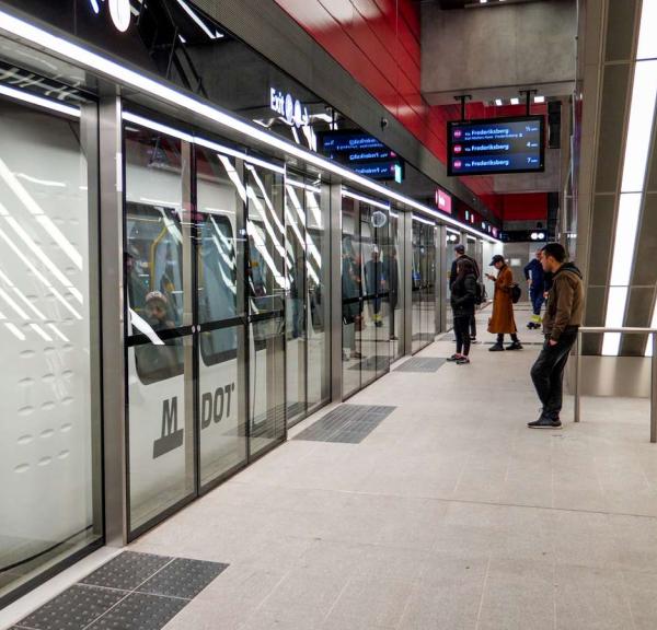 Metro station in Copenhagen 