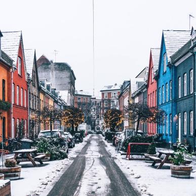 Coloured houses, Olufsvej, Østerbro | Martin Heiberg