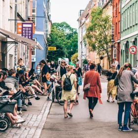 Locals always love to hang out in the charming Larsbjørnstræde in the city center